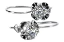 Boucles d'oreilles argent 925 zircon vec035s Vintage