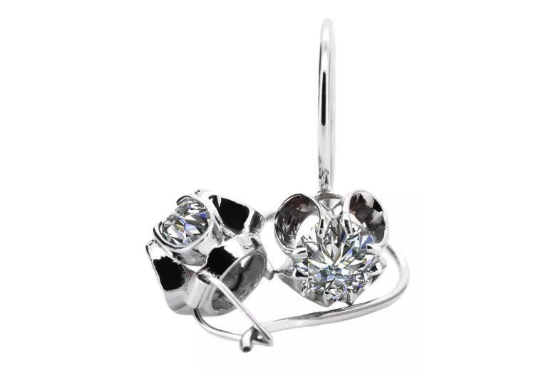 Boucles d'oreilles argent 925 zircon vec035s Vintage