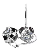 Boucles d'oreilles argent 925 zircon vec035s Vintage