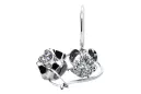 Boucles d'oreilles argent 925 zircon vec035s Vintage