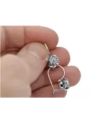 Boucles d'oreilles argent 925 zircon vec035s Vintage