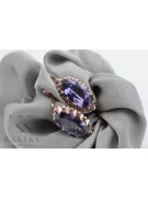 Rose pink 14k 585 gold aleksandryt earrings vec174 Vintage