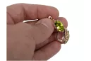 Rose pink 14k 585 gold peridot earrings vec174 Vintage