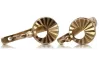 Vintage rose pink 14k 585 gold  Vintage Hoops ven079