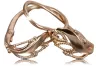 Vintage rose pink 14k 585 gold  Vintage leaf earrings ven092