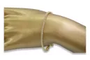 Amarillo italiano 14k oro 585 Nueva pulsera de cuerda cordón hueco cb075y