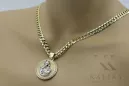 Gold 14k 585 Merry pendant icon with Gourmette chain pm027yw37&cc099y90g