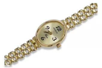 Galben italian 14k aur 585 doamnă Geneve ceas lw047y