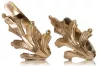 Vintage rose gold leaf earrings 14k 585  Vintage ven139