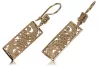 Vintage rose pink 14k 585 gold  Vintage Hanging earrings ven171