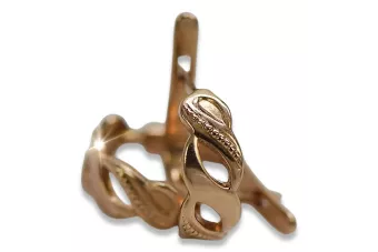 Русская роза розовая Советская 14к 585 золото СССР Винтажные обручи ven175