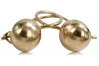 Vintage rose pink 14k 585 gold  Vintage ball earrings ven178