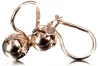 Vintage rose pink 14k 585 gold  Vintage ball earrings ven180