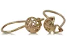 Earrings in Vintage rose 14k gold 585 flower Vintage ven197