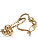 Vintage rose pink 14k 585 gold  Vintage ball earrings ven198