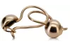 Vintage rose pink 14k 585 gold  Vintage ball earrings ven199