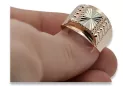 Винтажное мужское кольцо-печатка из розового золота 14 карат 585 пробы csn002r