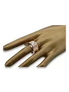 Винтидж розово розово злато 14k 585 Мъжки пръстен с печат csn002r