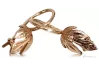 Vintage rose pink 14k 585 gold  Vintage leaf earrings ven210