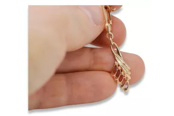 Russische rosafarbene sowjetische 14k 585 Gold UdSSR Vintage Blattohrringe ven215