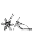 Boucles d'oreilles Vintage en argent 925 Fleur ven222s