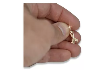 Vintage rose pink 14k 585 gold  Vintage leaf earrings ven230