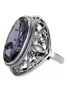 Srebrny pierścionek Rosyjski 925 z aleksandrytem vrc184s Vintage