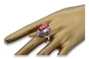 Srebrny pierścionek Rosyjski 925 z rubinem vrc184s Vintage