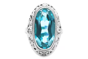 copia de Anillo Ruso Plata 925 Engaste vrc184s Vintage
