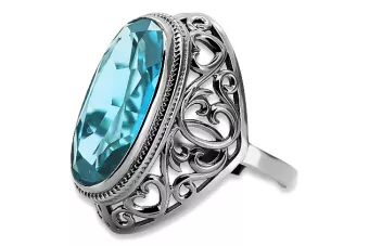 Russian Soviet rose 14k 585 gold Alexandrite Ruby Emerald Sapphire Zircon ring  vrc014