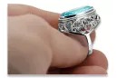 копие на сребърен руски пръстен 925 Setting vrc184s Vintage