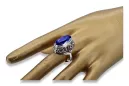 Srebrny pierścionek Rosyjski 925 szafirem vrc184s Vintage