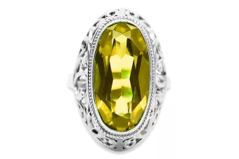 Sidabrinis žiedas Rusijos 925 su peridotu vrc184s Vintage