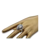 Srebrny pierścionek Rosyjski 925 z cyrkonią vrc184s Vintage