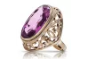 Rose pink 14k gold 585 amethyst ring vrc184 Vintage
