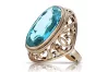 Rose pink 14k gold 585 aquamarine ring vrc184 Vintage