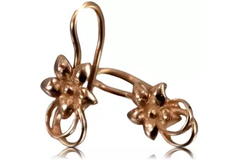Русские серьги из розового золота ven267