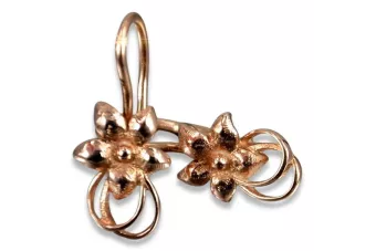 Русские серьги из розового золота ven267