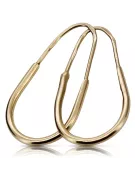 Rosa rusa rosa soviético 14k 585 oro URSS Vintage Hoops pendientes ven103