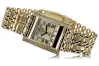 Часы Lady Geneve квадратные из желтого золота 14 карат lw035yy&lbw001y