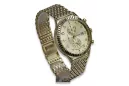 Montre femme en or avec bracelet unisexe 14k 585 Geneve mw007y&mbw013y-f