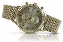 Дамски златен часовник с гривна унисекс 14k 585 Geneve mw007y&mbw013y-f