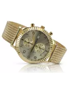 Дамски златен часовник с унисекс гривна 14k 585 Geneve mw007y&mbw014y-f