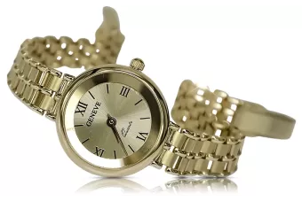 Krásné 14K 585 Zlaté ženy hodinky Ženeve LW083dydy