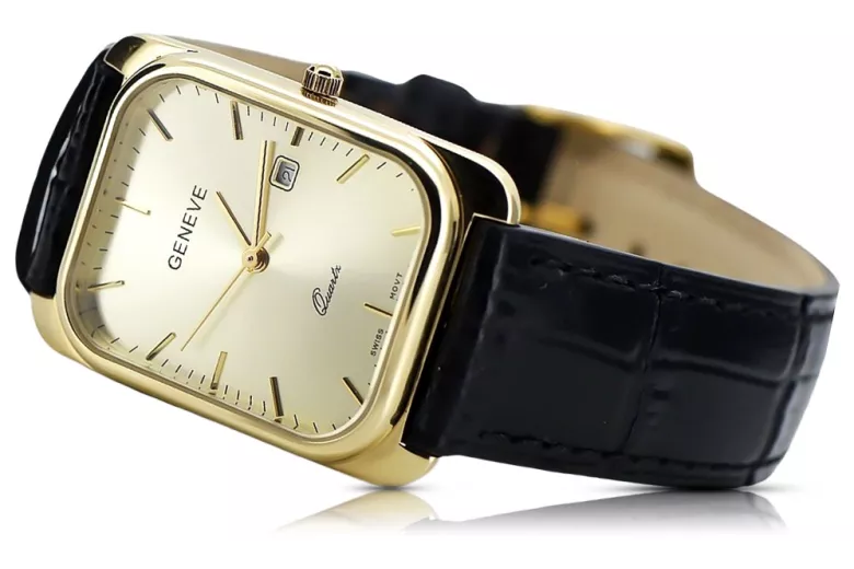 Montre hommes d'or Geneve ★ https://zlotychlopak.pl/fr/ ★ Pureté d'or 585 333 Low Price!