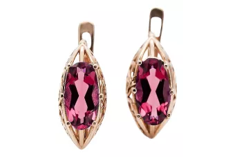 Rosérosa 14k 585 Gold Rubin Ohrringe vec141 Vintage