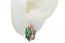 Rosafarbene Smaragd-Ohrringe aus 14-karätigem 585er Gold vec141 Vintage