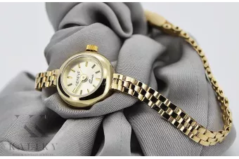 Жовтий 14k золото 585 леді Геве годинник lw084y