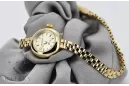 Jaune or 14 carats 585 lady Geveve montre lw084y