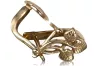 Vintage rose pink 14k 585 gold  Vintage leaf earrings ven039